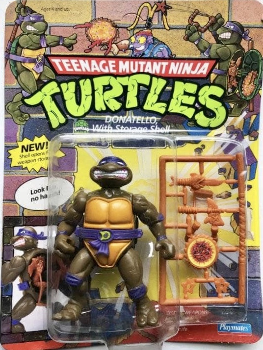 Storage Shell Donatello, with Storage Shell (Teenage Mutant Ninja Turtles ( TMNT), Original Toyline, Good)